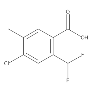 4-Chloro-2-(difluoromethyl)-5-methylbenzoic acid结构式