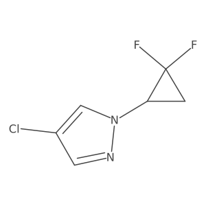 4-Chloro-1-(2,2-difluorocyclopropyl)-1H-pyrazole Structure