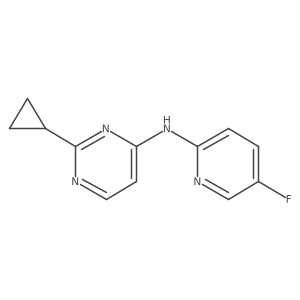 2-Cyclopropyl-N-(5-fluoropyridin-2-yl)pyrimidin-4-amine Structure