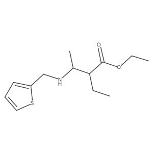 Ethyl 2-ethyl-3-{[(thiophen-2-yl)methyl]amino}butanoate Structure