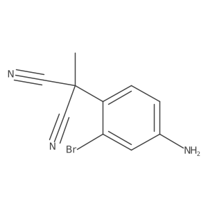 2-(4-Amino-2-bromophenyl)-2-methylmalononitrile结构式