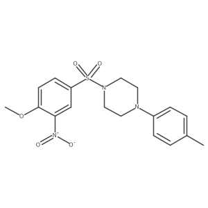 1-(4-Methoxy-3-nitrobenzenesulfonyl)-4-(4-methylphenyl)piperazine结构式