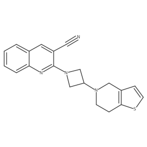 2-(3-{4H,5H,6H,7H-thieno[3,2-c]pyridin-5-yl}azetidin-1-yl)quinoline-3-carbonitrile结构式