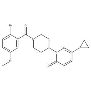 2-[1-(2-Bromo-5-methoxybenzoyl)piperidin-4-yl]-6-cyclopropyl-2,3-dihydropyridazin-3-one Structure