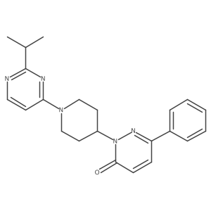 6-Phenyl-2-{1-[2-(propan-2-yl)pyrimidin-4-yl]piperidin-4-yl}-2,3-dihydropyridazin-3-one结构式