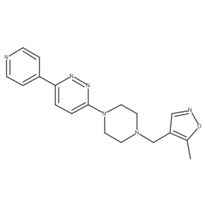3-{4-[(5-Methyl-1,2-oxazol-4-yl)methyl]piperazin-1-yl}-6-(pyridin-4-yl)pyridazine Structure