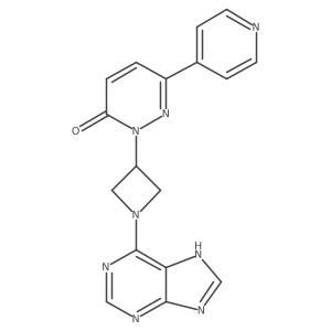 2-[1-(9H-purin-6-yl)azetidin-3-yl]-6-(pyridin-4-yl)-2,3-dihydropyridazin-3-one结构式
