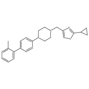 2-Cyclopropyl-4-[[4-[6-(2-methylphenyl)pyridazin-3-yl]piperazin-1-yl]methyl]-1,3-thiazole Structure
