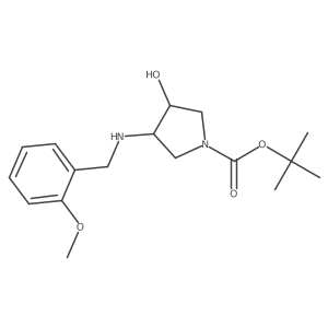 tert-butyl (3R,4R)-3-hydroxy-4-{[(2-methoxyphenyl)methyl]amino}pyrrolidine-1-carboxylate Structure
