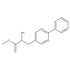 Methyl (R)-2-amino-3-(2-phenylpyrimidin-5-yl)propanoate结构式