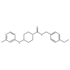 N-[(4-Methoxyphenyl)methyl]-4-[(6-methylpyrimidin-4-yl)amino]piperidine-1-carboxamide结构式