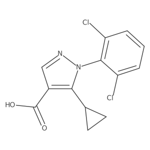 1H-Pyrazole-4-carboxylic acid, 5-cyclopropyl-1-(2,6-dichlorophenyl)- Structure