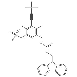 (9H-fluoren-9-yl)methyl N-({5-[(fluorosulfonyl)oxy]-2,4-dimethyl-3-[2-(trimethylsilyl)ethynyl]phenyl}methyl)carbamate Structure