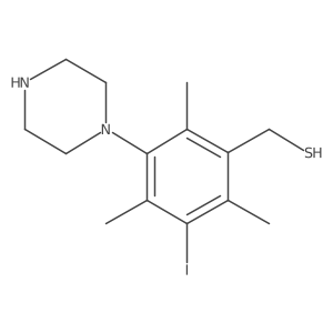 [3-Iodo-2,4,6-trimethyl-5-(piperazin-1-yl)phenyl]methanethiol结构式