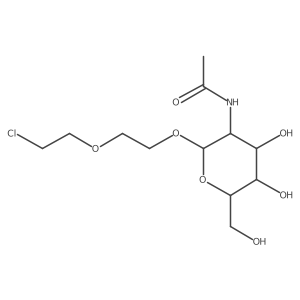 2-(2-chloroethoxy)ethyl 2-(acetylamino)-2-deoxy-beta-D-glucopyranoside Structure
