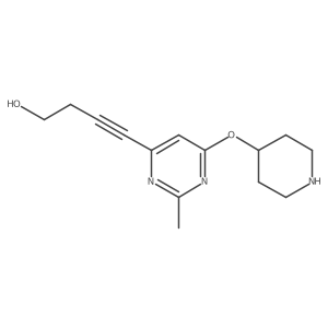 4-[2-Methyl-6-(piperidin-4-yloxy)pyrimidin-4-yl]but-3-yn-1-ol Structure