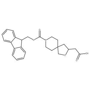 2-[8-(9H-Fluoren-9-ylmethoxycarbonyl)-2-oxa-8-azaspiro[4.5]decan-3-yl]acetic acid结构式