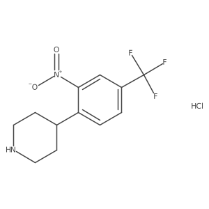 4-[2-Nitro-4-(trifluoromethyl)phenyl]piperidinehydrochloride Structure