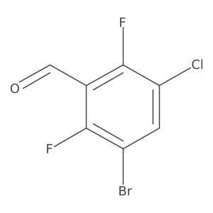 3-Bromo-5-chloro-2,6-difluorobenzaldehyde结构式