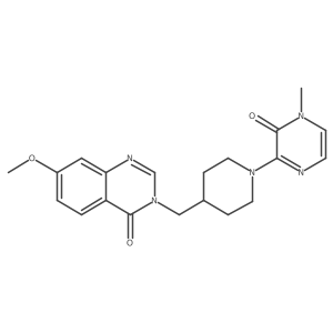 7-Methoxy-3-{[1-(4-methyl-3-oxo-3,4-dihydropyrazin-2-yl)piperidin-4-yl]methyl}-3,4-dihydroquinazolin-4-one Structure