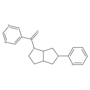 5-[5-(Pyridin-2-yl)-octahydropyrrolo[3,4-b]pyrrole-1-carbonyl]pyrimidine Structure