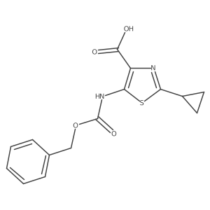 5-{[(Benzyloxy)carbonyl]amino}-2-cyclopropyl-1,3-thiazole-4-carboxylic acid Structure