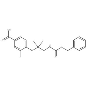 4-(2-{[(Benzyloxy)carbonyl]amino}-1,1-difluoroethoxy)-3-methylbenzoic acid结构式