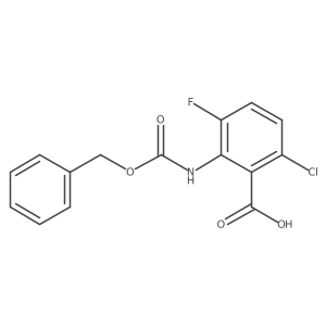 2-{[(Benzyloxy)carbonyl]amino}-6-chloro-3-fluorobenzoic acid结构式