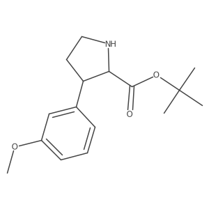 rac-tert-butyl (2R,3S)-3-(3-methoxyphenyl)pyrrolidine-2-carboxylate结构式