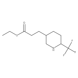 Ethyl 3-[6-(trifluoromethyl)piperidin-3-yl]propanoate结构式