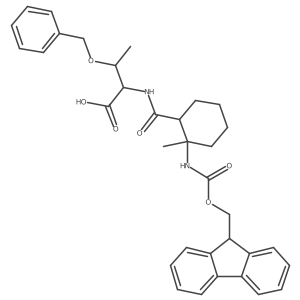 (2S,3R)-3-(benzyloxy)-2-{[2-({[(9H-fluoren-9-yl)methoxy]carbonyl}amino)-2-methylcyclohexyl]formamido}butanoic acid Structure