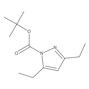 tert-butyl 3,5-diethyl-1H-pyrazole-1-carboxylate结构式