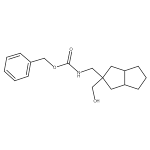 benzyl N-[[2-(hydroxymethyl)-3,3a,4,5,6,6a-hexahydro-1H-pentalen-2-yl]methyl]carbamate结构式