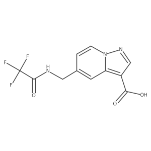 5-[(2,2,2-Trifluoroacetamido)methyl]pyrazolo[1,5-a]pyridine-3-carboxylic acid结构式