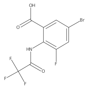 5-Bromo-3-fluoro-2-(2,2,2-trifluoroacetamido)benzoic acid Structure