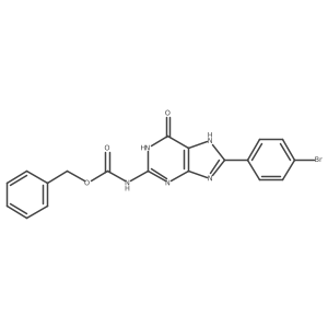 benzyl N-[8-(4-bromophenyl)-6-oxo-6,9-dihydro-1H-purin-2-yl]carbamate结构式