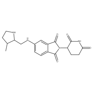 2-(2,6-dioxopiperidin-3-yl)-5-{[(3-methylpyrrolidin-2-yl)methyl]amino}-2,3-dihydro-1H-isoindole-1,3-dione结构式