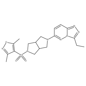 4-[(5-{3-Ethyl-[1,2,4]triazolo[4,3-b]pyridazin-6-yl}-octahydropyrrolo[3,4-c]pyrrol-2-yl)sulfonyl]-3,5-dimethyl-1,2-oxazole结构式