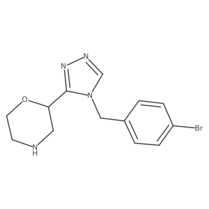 2-{4-[(4-bromophenyl)methyl]-4H-1,2,4-triazol-3-yl}morpholine Structure