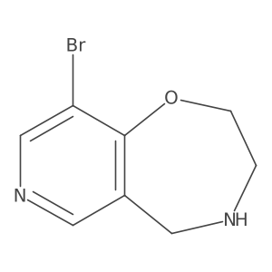 9-bromo-2H,3H,4H,5H-pyrido[3,4-f][1,4]oxazepine结构式