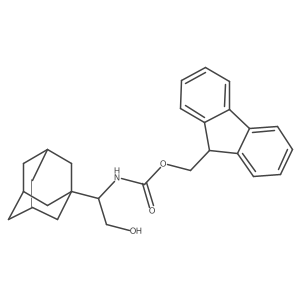 (9H-fluoren-9-yl)methyl N-[1-(adamantan-1-yl)-2-hydroxyethyl]carbamate结构式