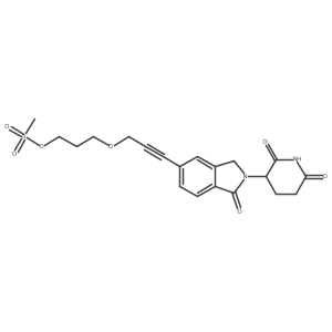 3-[3-[2-(2,6-Dioxo-3-piperidyl)-1-oxo-isoindolin-5-yl]prop-2-ynoxy]propyl methanesulfonate结构式