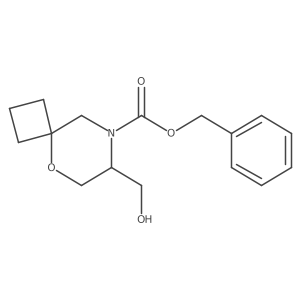 Benzyl 7-(hydroxymethyl)-5-oxa-8-azaspiro[3.5]nonane-8-carboxylate结构式