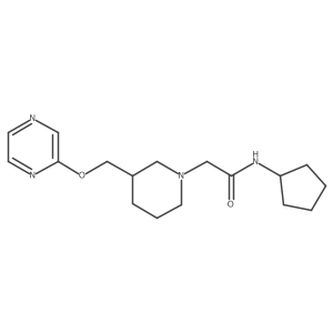 N-cyclopentyl-2-{3-[(pyrazin-2-yloxy)methyl]piperidin-1-yl}acetamide Structure