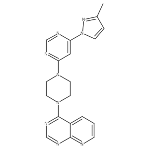 4-(3-methyl-1H-pyrazol-1-yl)-6-(4-{pyrido[2,3-d]pyrimidin-4-yl}piperazin-1-yl)pyrimidine Structure