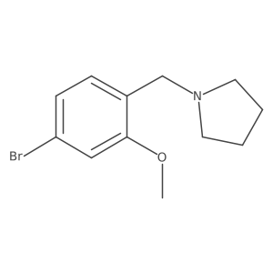1-(4-Bromo-2-methoxy-benzyl)-pyrrolidine结构式
