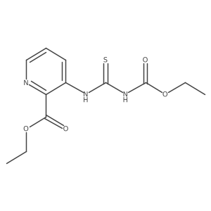 Ethyl 3-[[[(ethoxycarbonyl)amino]thioxomethyl]amino]-2-pyridinecarboxylate结构式