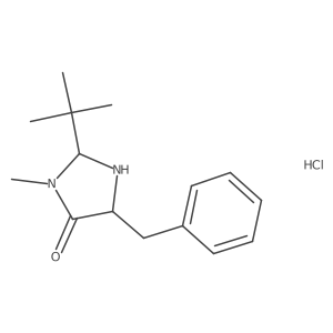 5-Benzyl-2-tert-butyl-3-methyl-4-imidazolidinone hydrochloride, (2S,5S)-结构式