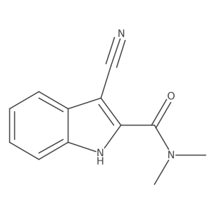1H-Indole-2-carboxamide, 3-cyano-N,N-dimethyl- Structure