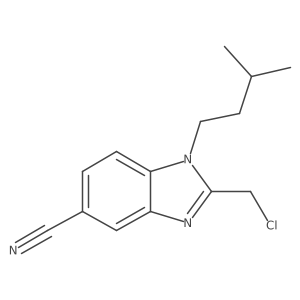 2-(Chloromethyl)-1-isopentyl-benzimidazole-5-carbonitrile结构式